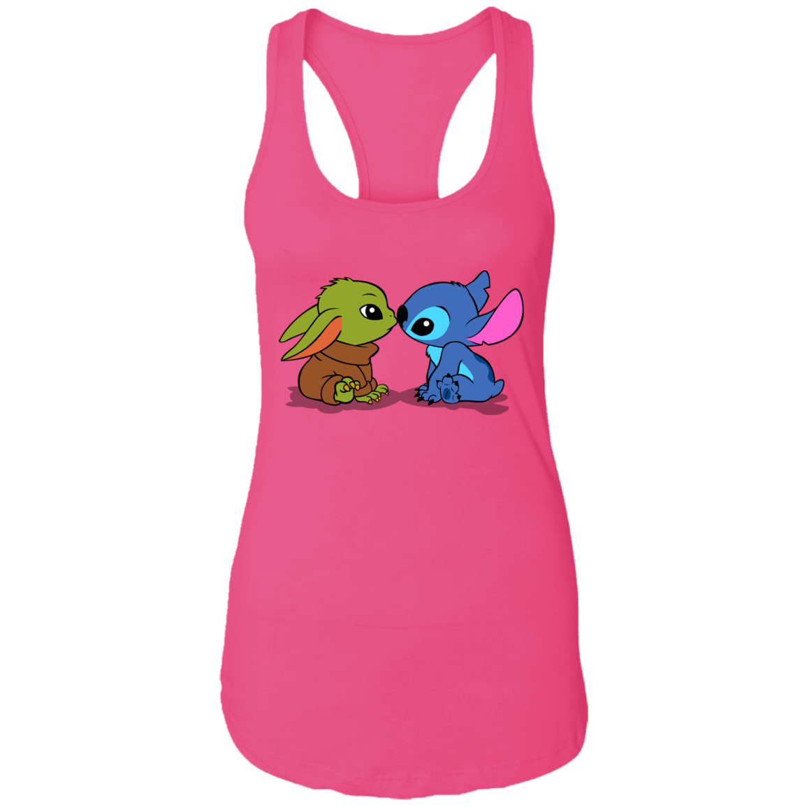 T-Shirts Raspberry / X-Small Stitch Yoda Baby Women's Premium Racerback Tank