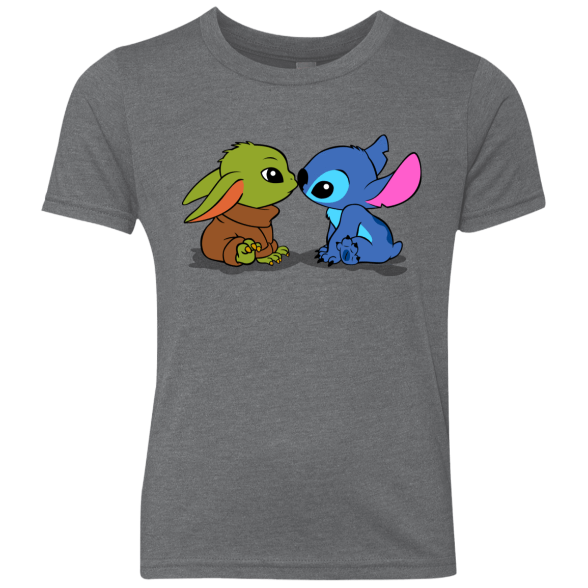 T-Shirts Premium Heather / YXS Stitch Yoda Baby Youth Triblend T-Shirt