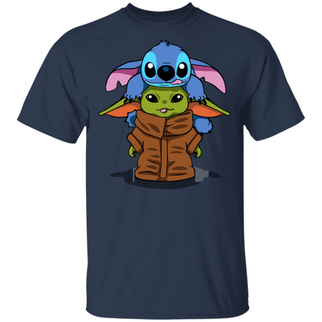 T-Shirts Navy / S Stitch Yoda T-Shirt