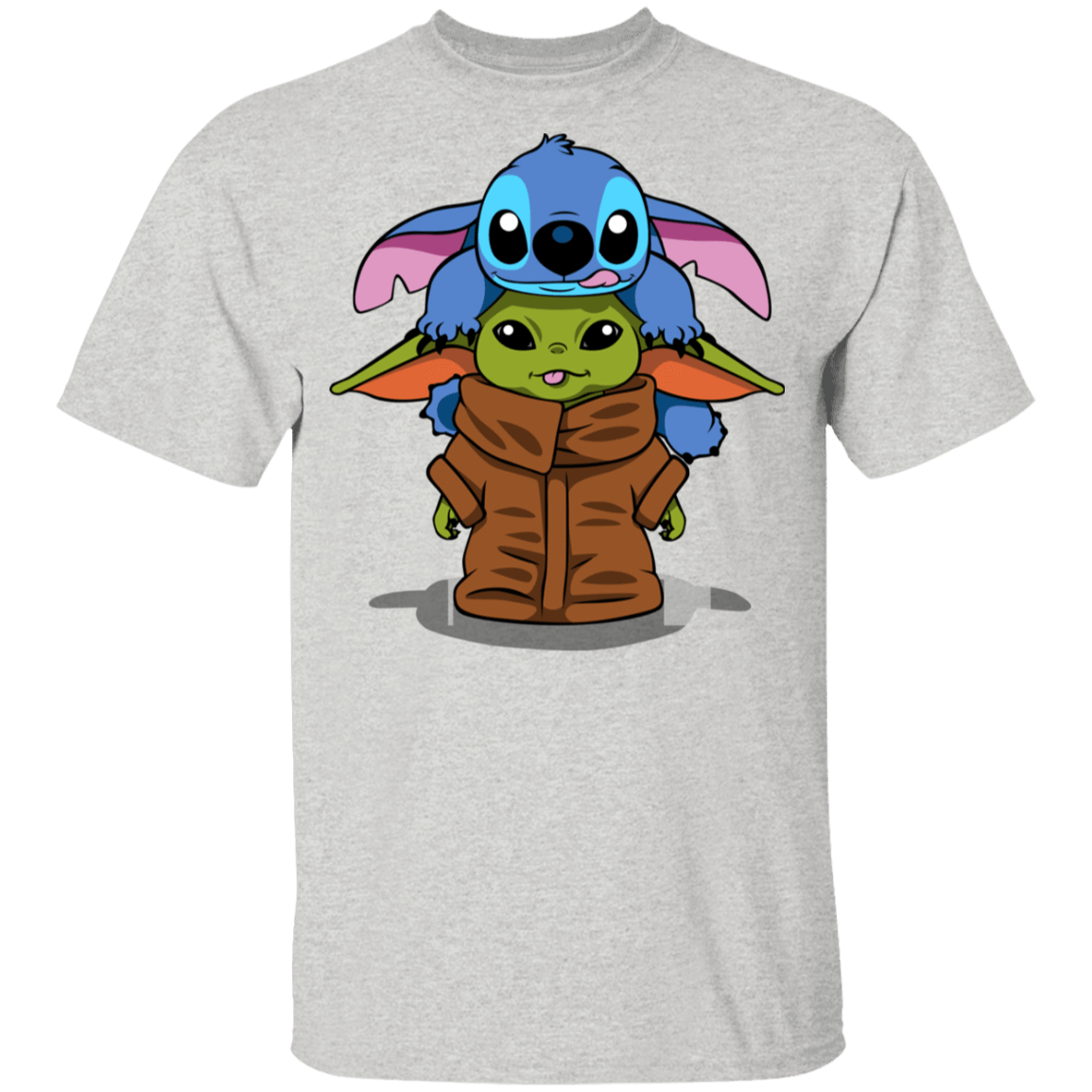 T-Shirts Ash / YXS Stitch Yoda Youth T-Shirt