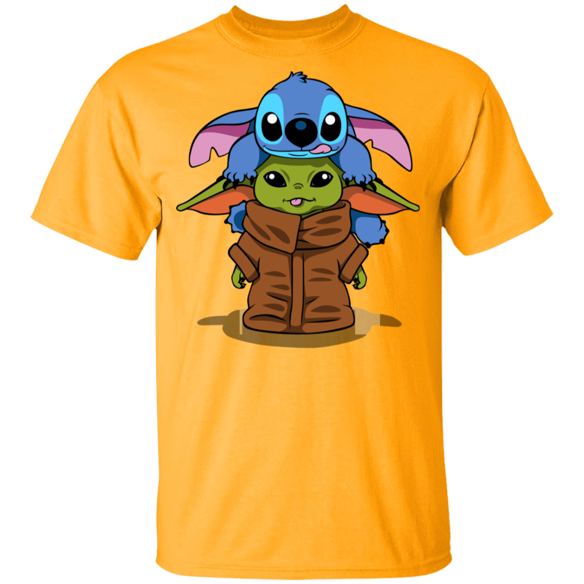 T-Shirts Gold / YXS Stitch Yoda Youth T-Shirt