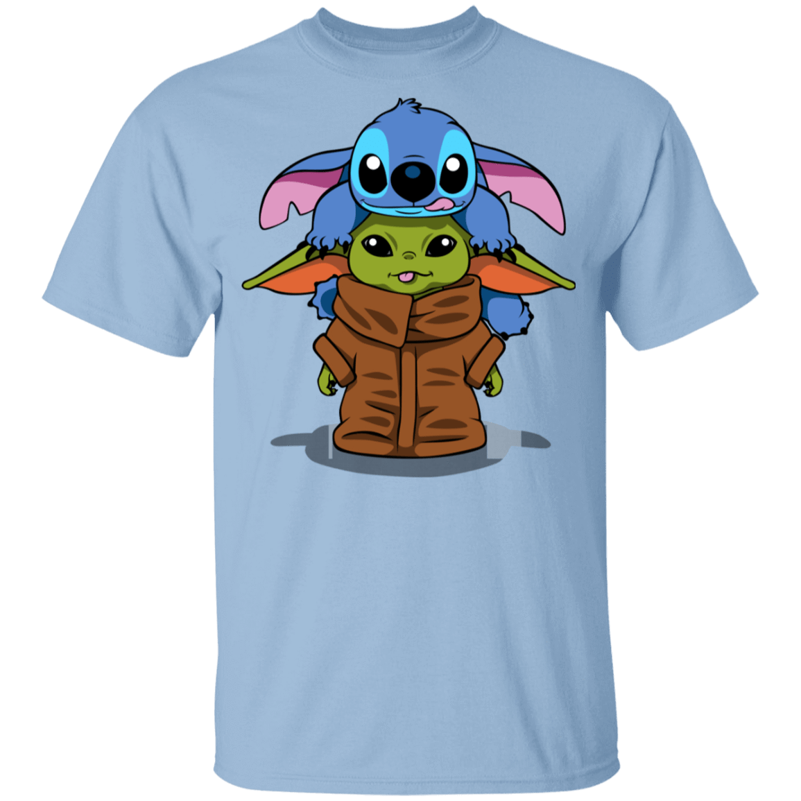 T-Shirts Light Blue / YXS Stitch Yoda Youth T-Shirt