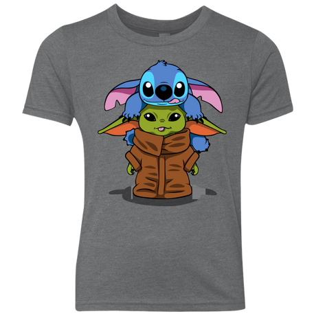 T-Shirts Premium Heather / YXS Stitch Yoda Youth Triblend T-Shirt