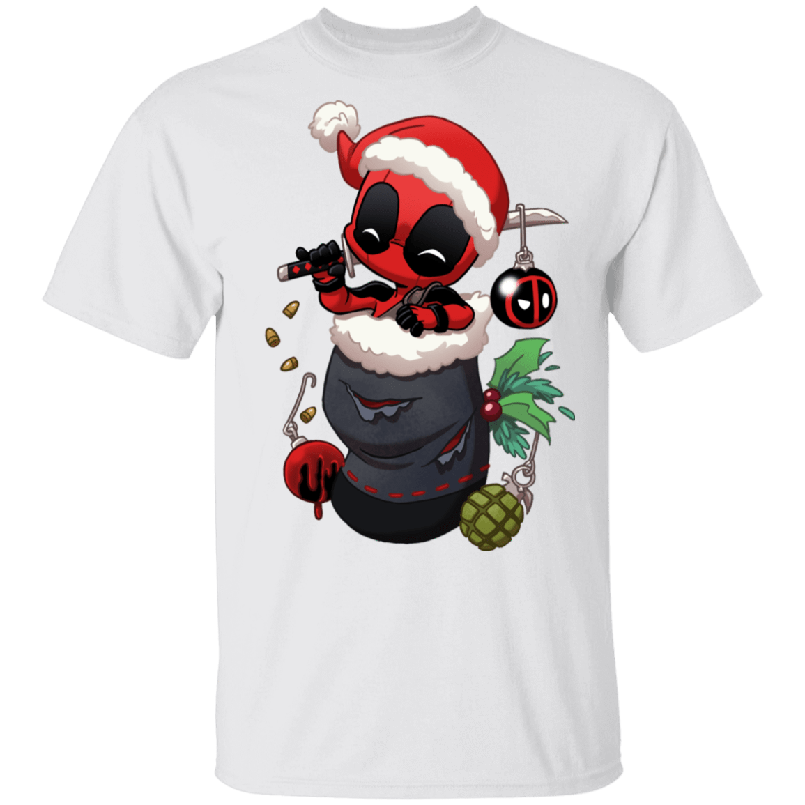 T-Shirts White / S Stocking Stuffer Deadpool T-Shirt