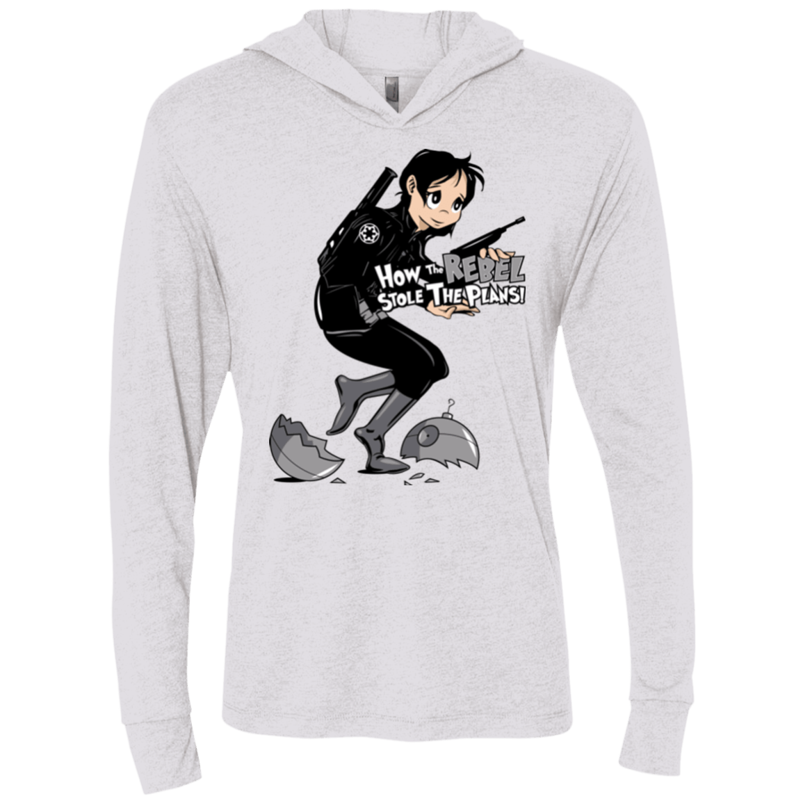 T-Shirts Heather White / X-Small Stolen Plans Triblend Long Sleeve Hoodie Tee