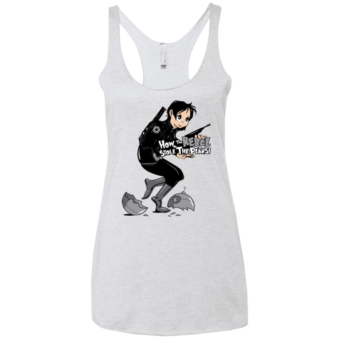 T-Shirts Heather White / X-Small Stolen Plans Women's Triblend Racerback Tank