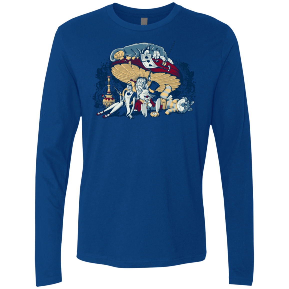 T-Shirts Royal / Small STONED IN WONDERLAND Men's Premium Long Sleeve