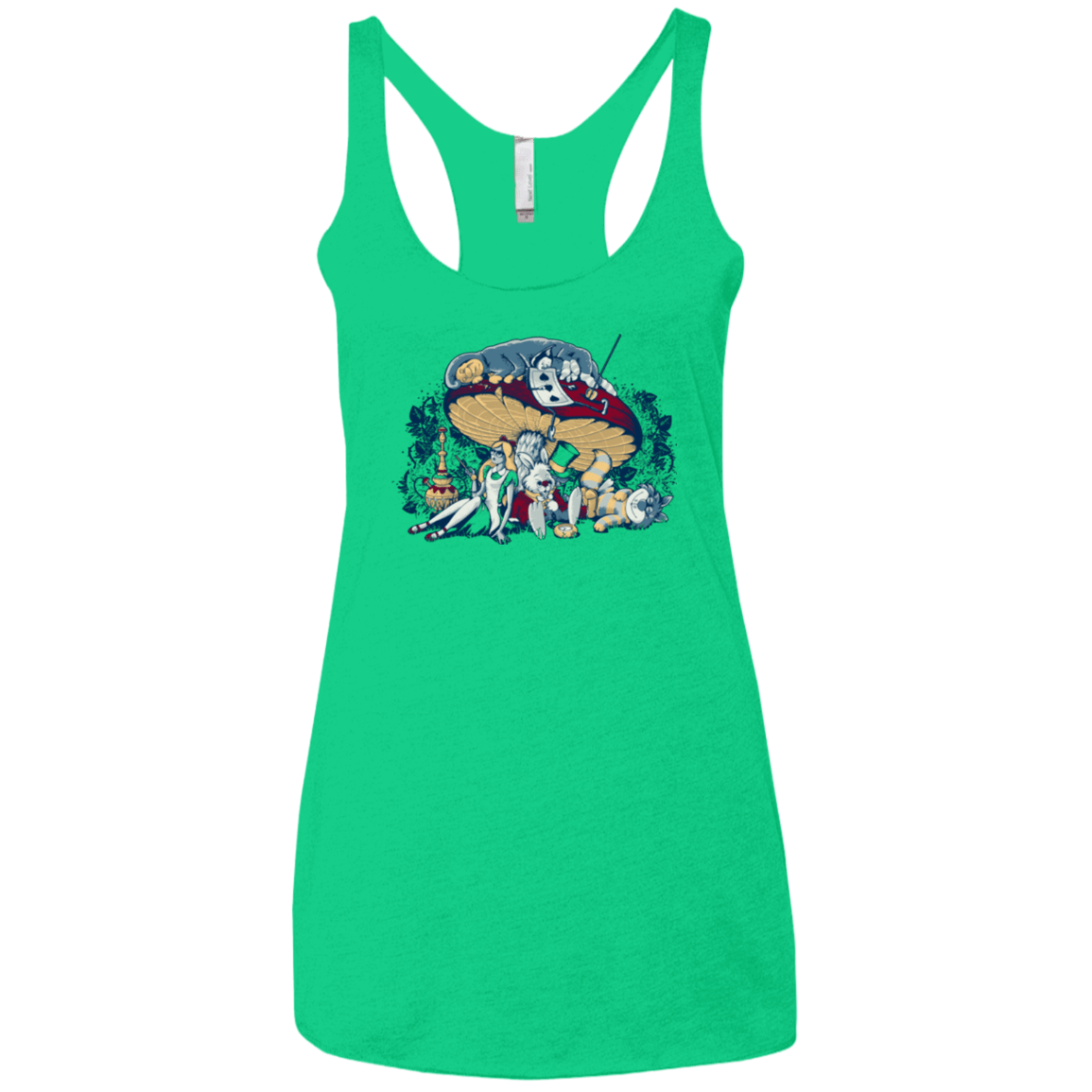 T-Shirts Envy / X-Small STONED IN WONDERLAND Women's Triblend Racerback Tank