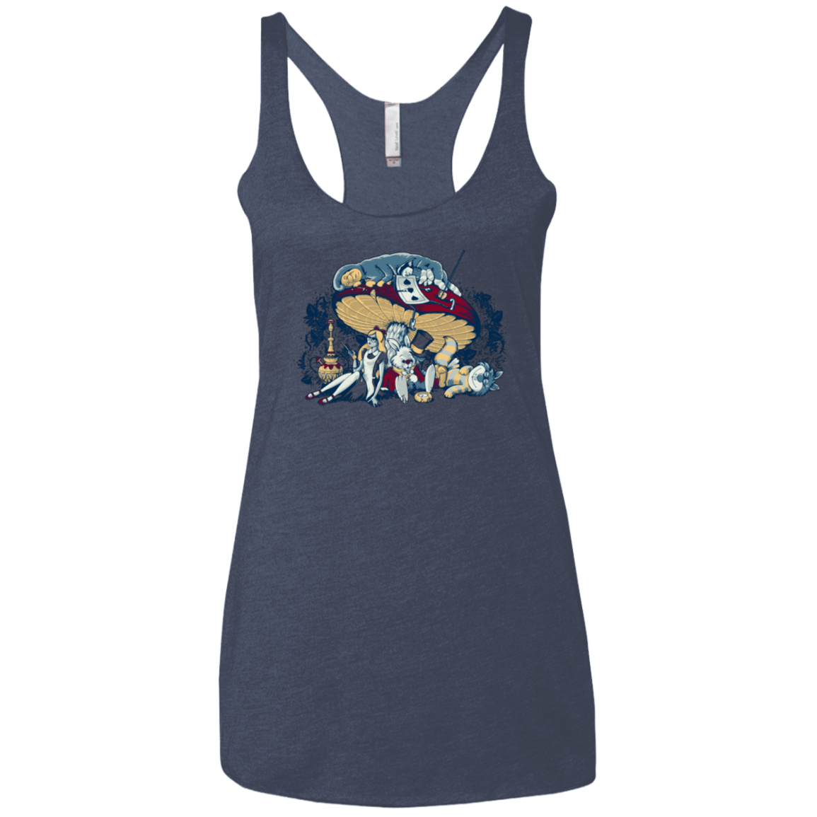 T-Shirts Vintage Navy / X-Small STONED IN WONDERLAND Women's Triblend Racerback Tank
