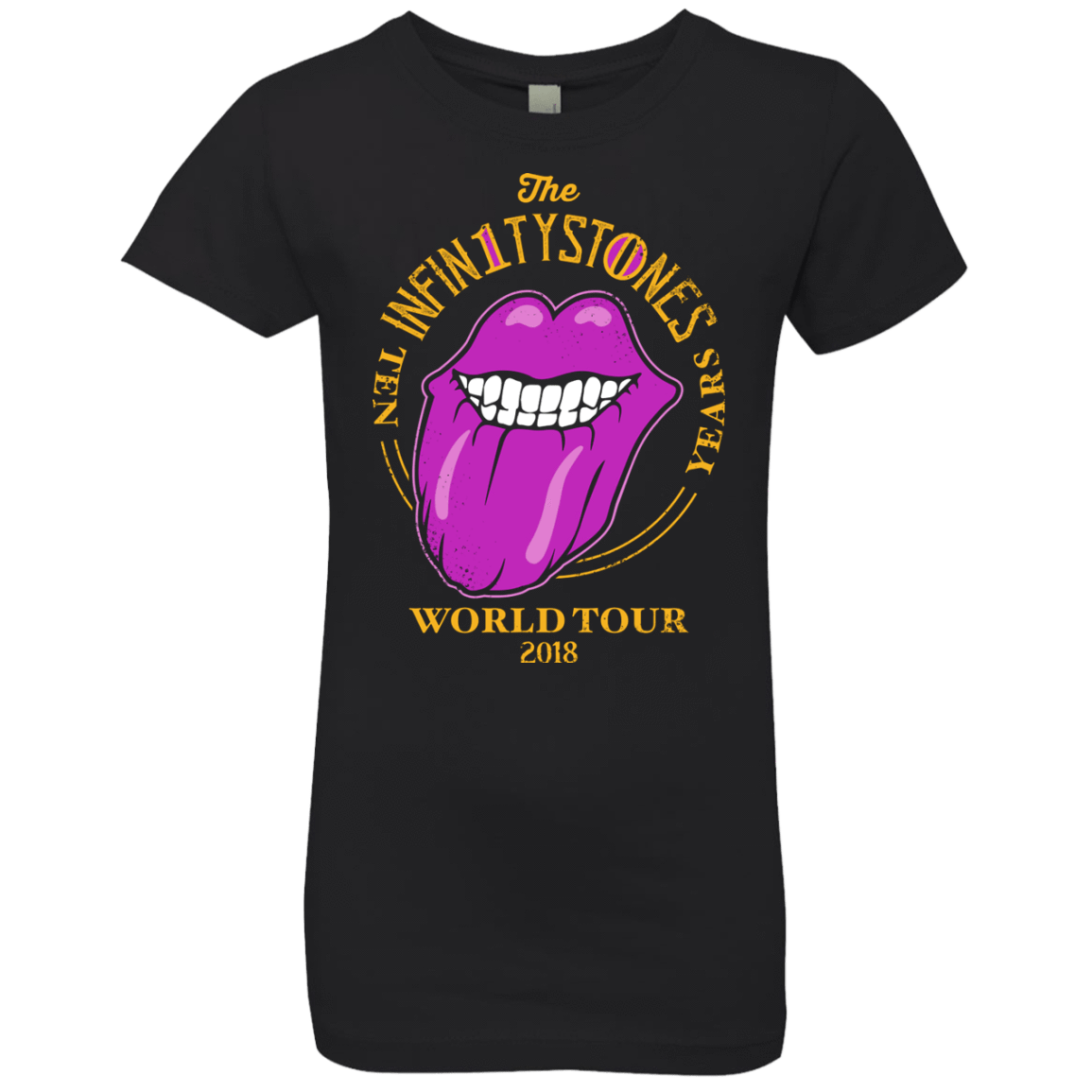T-Shirts Black / YXS Stones World Tour Girls Premium T-Shirt
