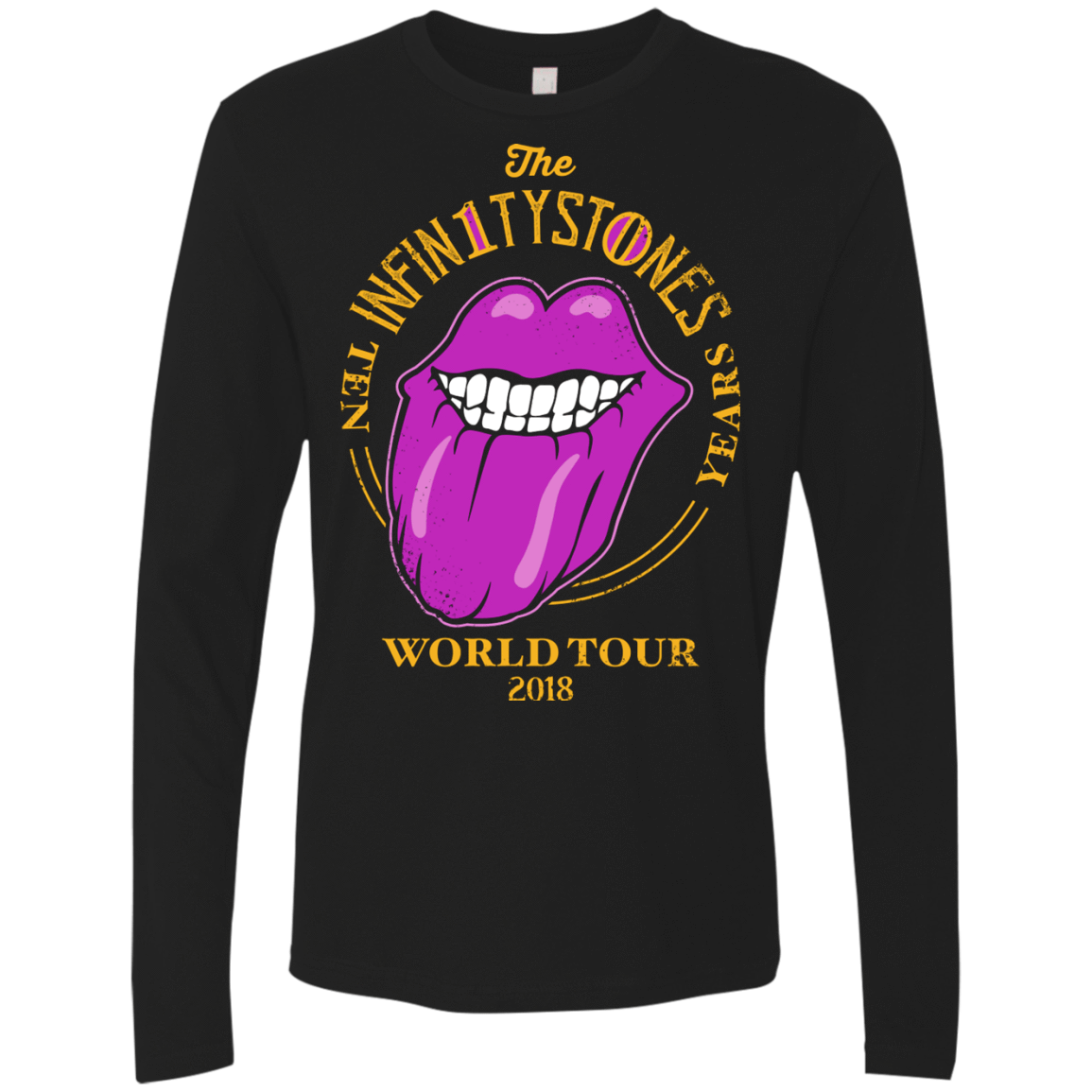 T-Shirts Black / S Stones World Tour Men's Premium Long Sleeve