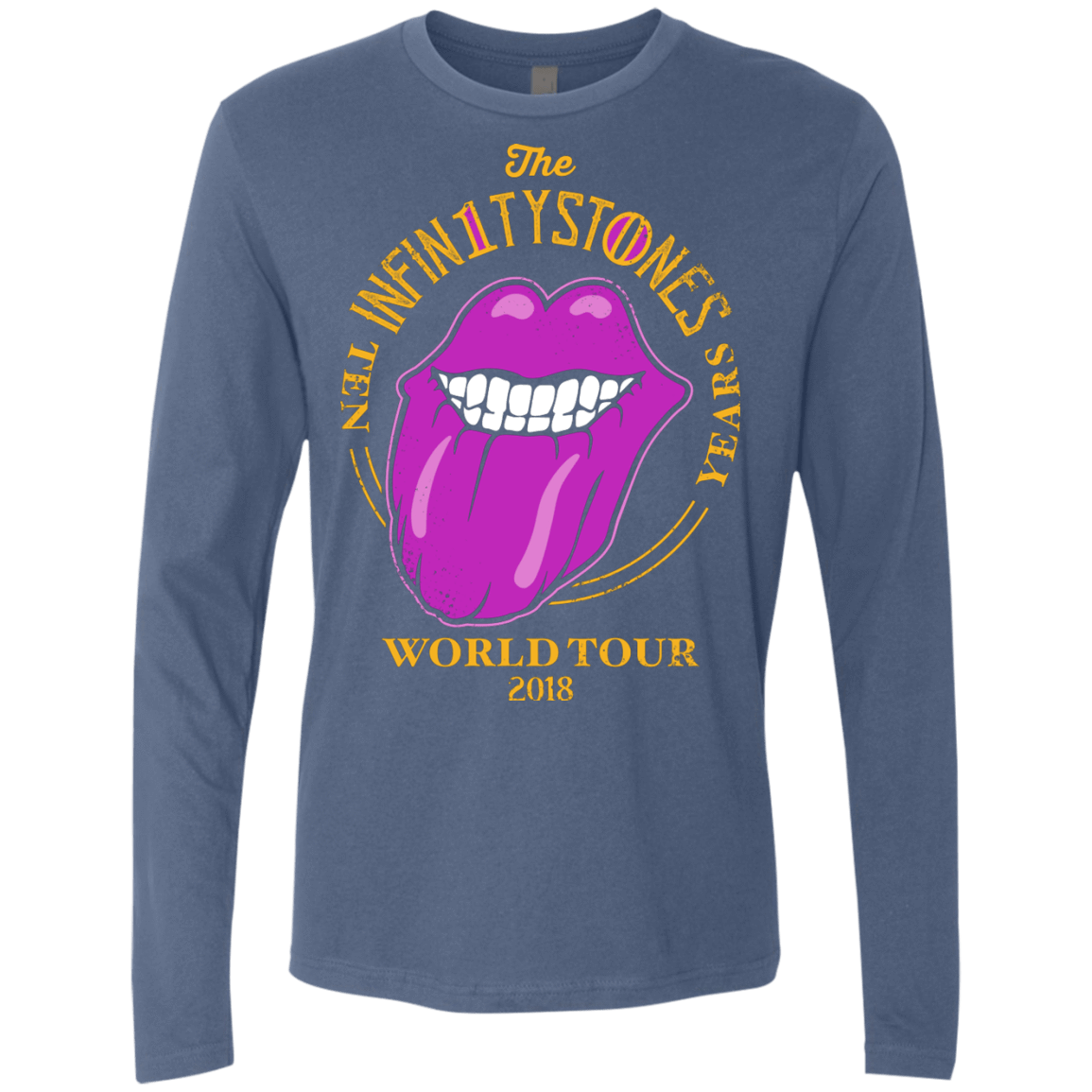 T-Shirts Indigo / S Stones World Tour Men's Premium Long Sleeve