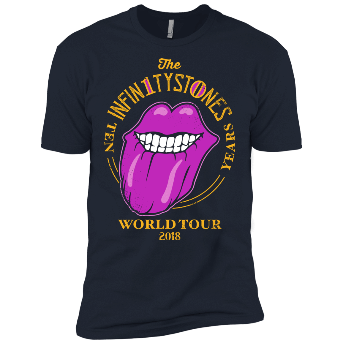T-Shirts Midnight Navy / X-Small Stones World Tour Men's Premium T-Shirt