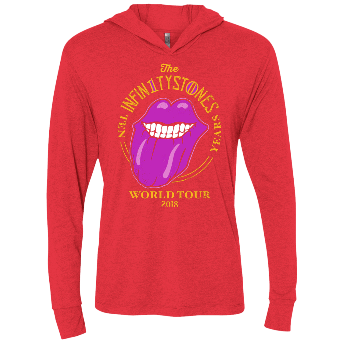 T-Shirts Vintage Red / X-Small Stones World Tour Triblend Long Sleeve Hoodie Tee