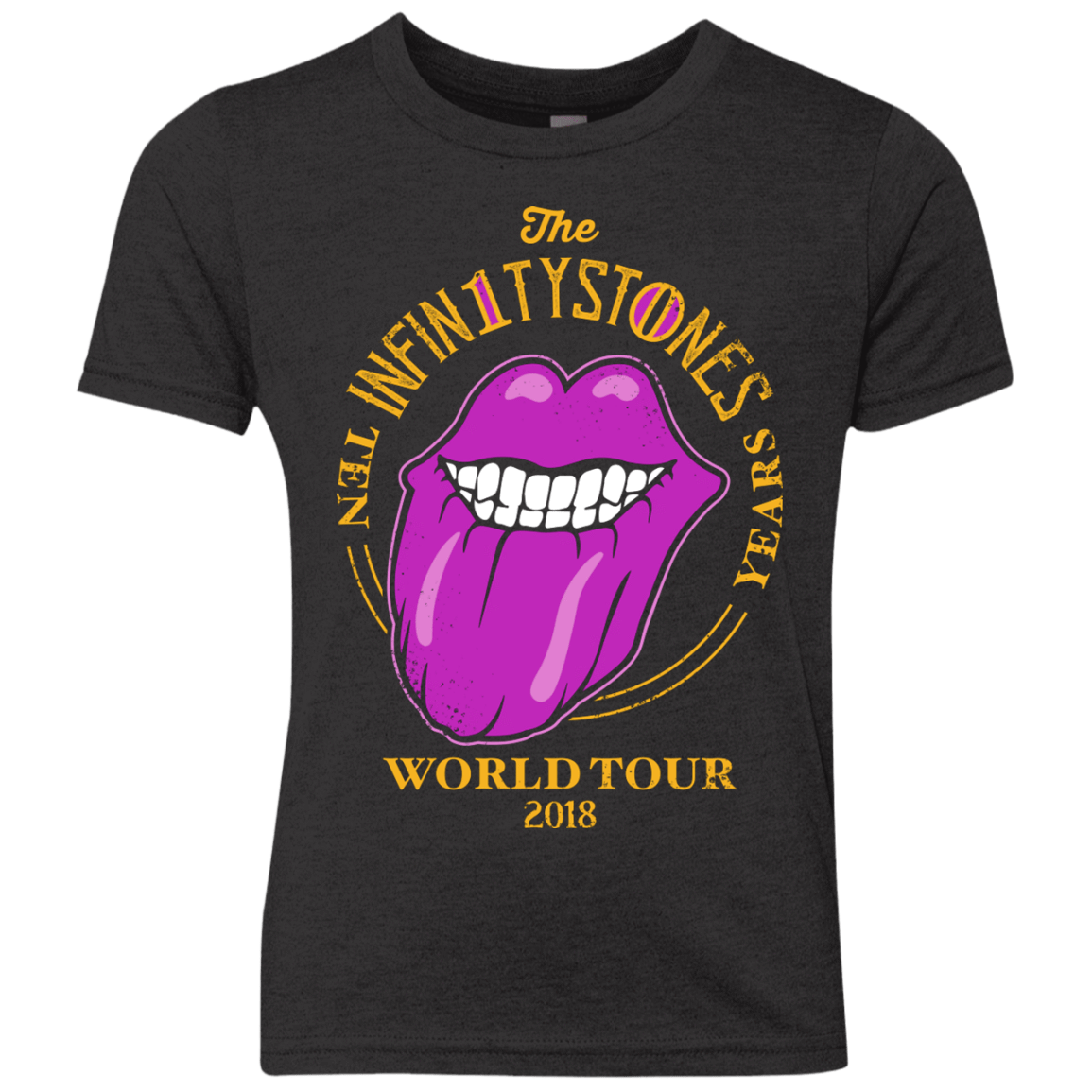 T-Shirts Vintage Black / YXS Stones World Tour Youth Triblend T-Shirt