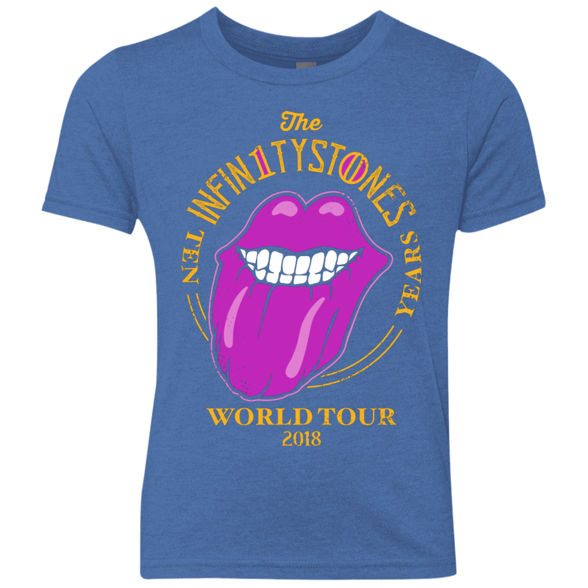 T-Shirts Vintage Royal / YXS Stones World Tour Youth Triblend T-Shirt