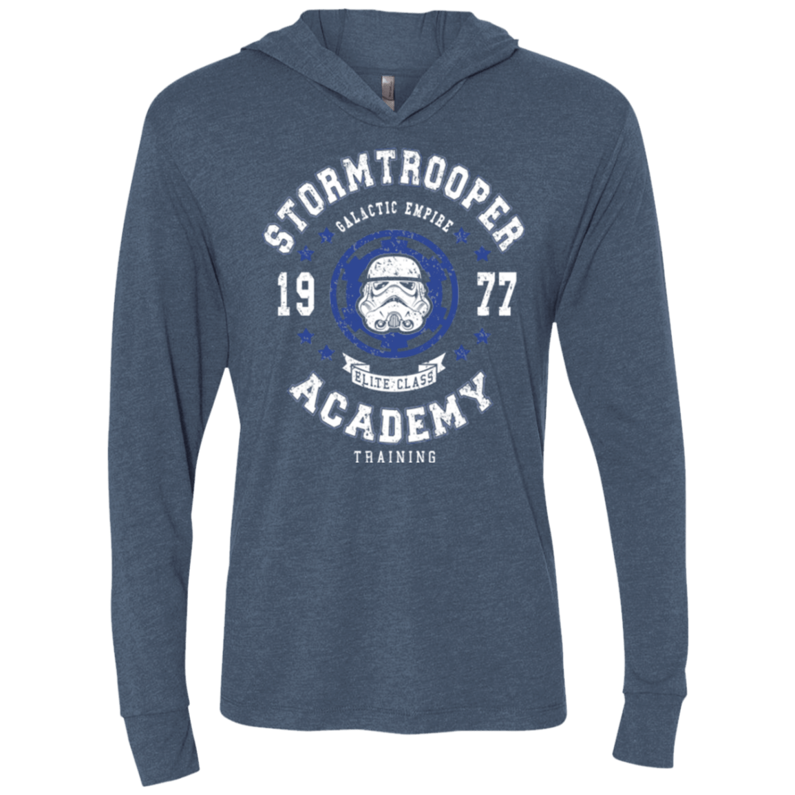 T-Shirts Indigo / X-Small Stormtrooper Academy 77 Triblend Long Sleeve Hoodie Tee