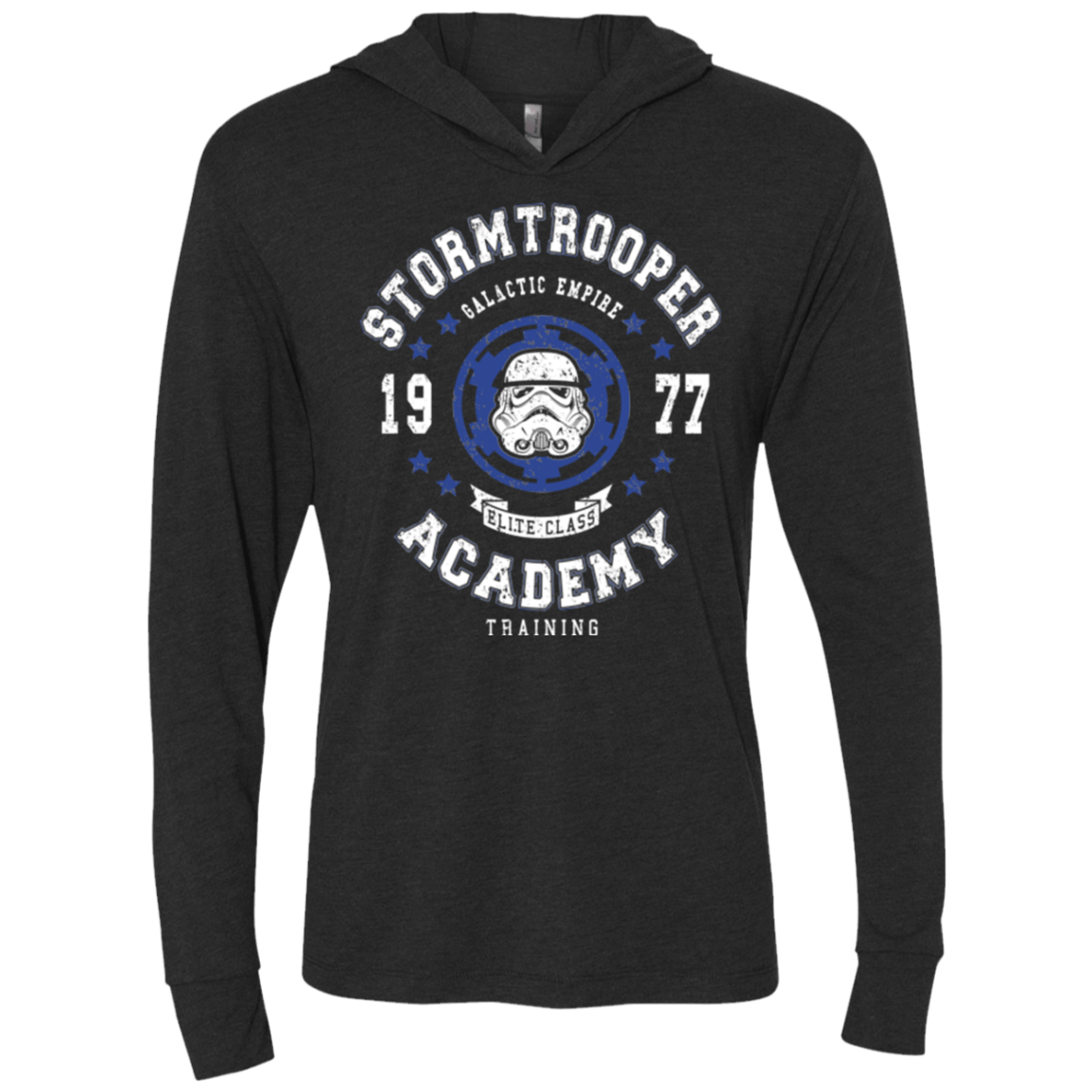 T-Shirts Vintage Black / X-Small Stormtrooper Academy 77 Triblend Long Sleeve Hoodie Tee