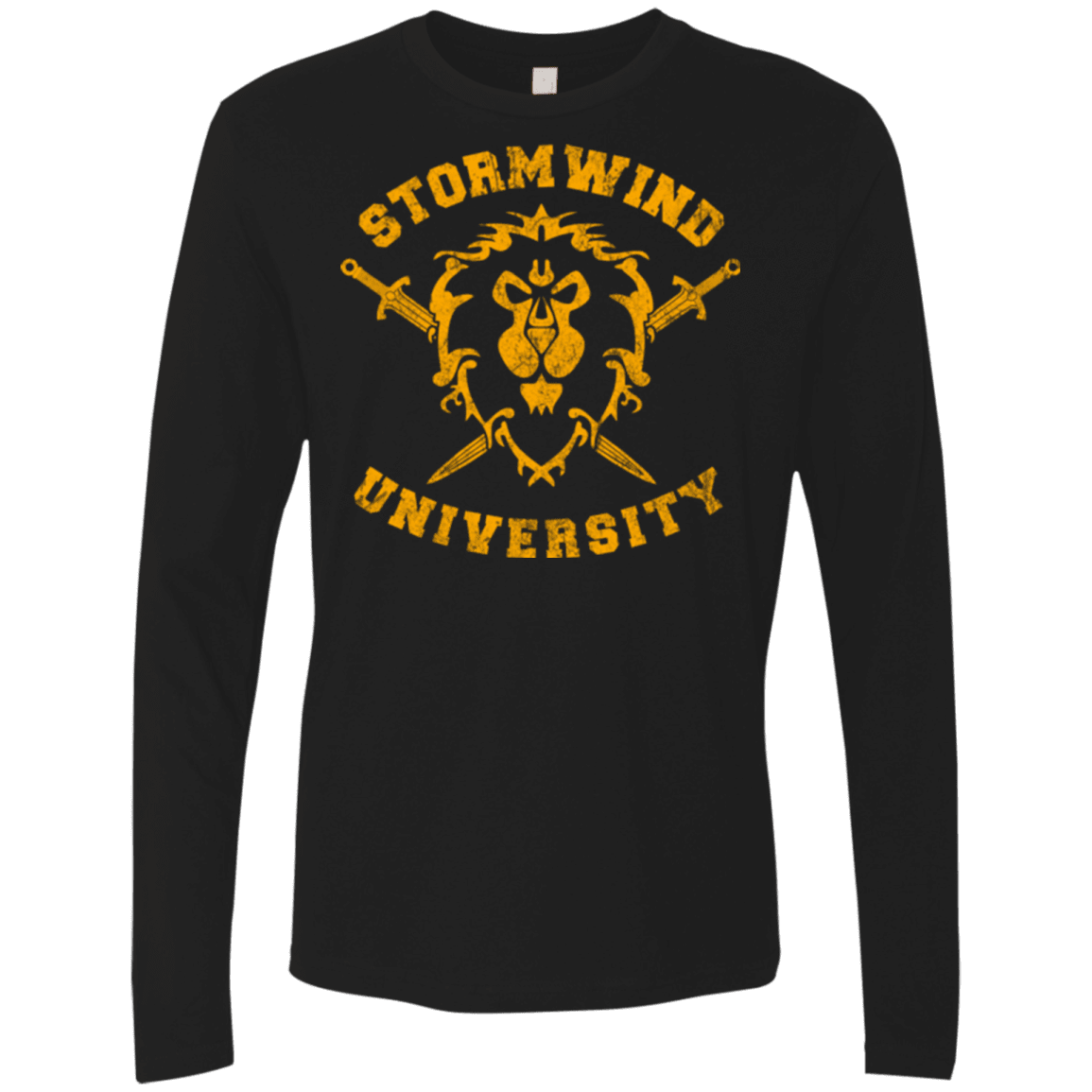 T-Shirts Black / Small Stormwind University Men's Premium Long Sleeve