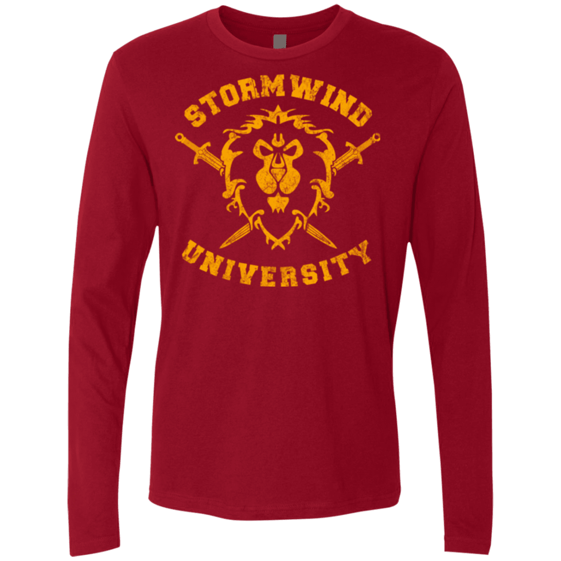 T-Shirts Cardinal / Small Stormwind University Men's Premium Long Sleeve