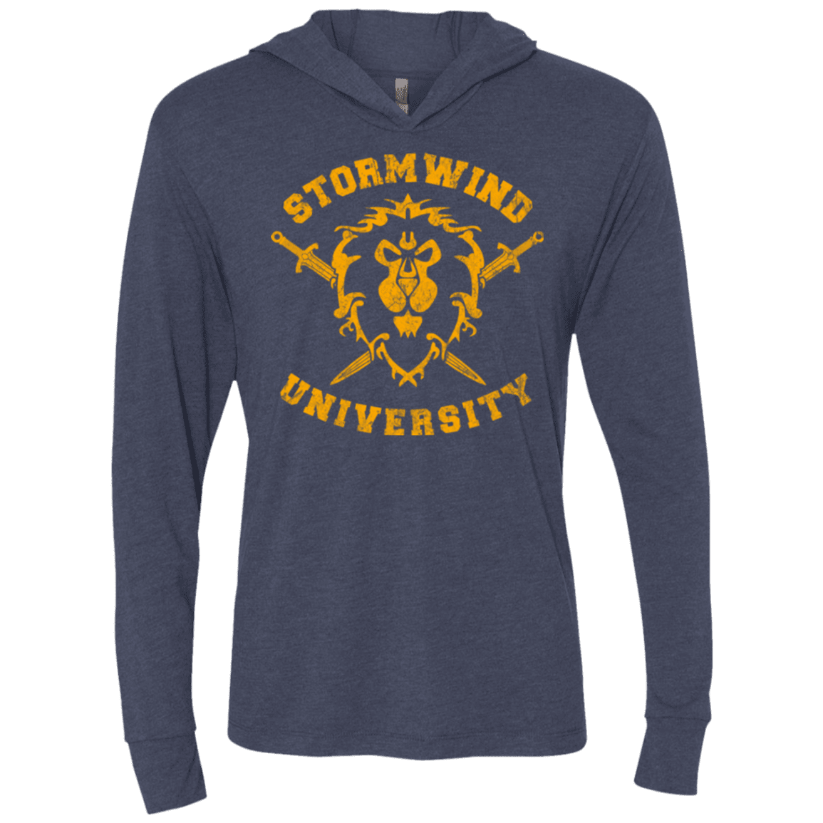 T-Shirts Vintage Navy / X-Small Stormwind University Triblend Long Sleeve Hoodie Tee