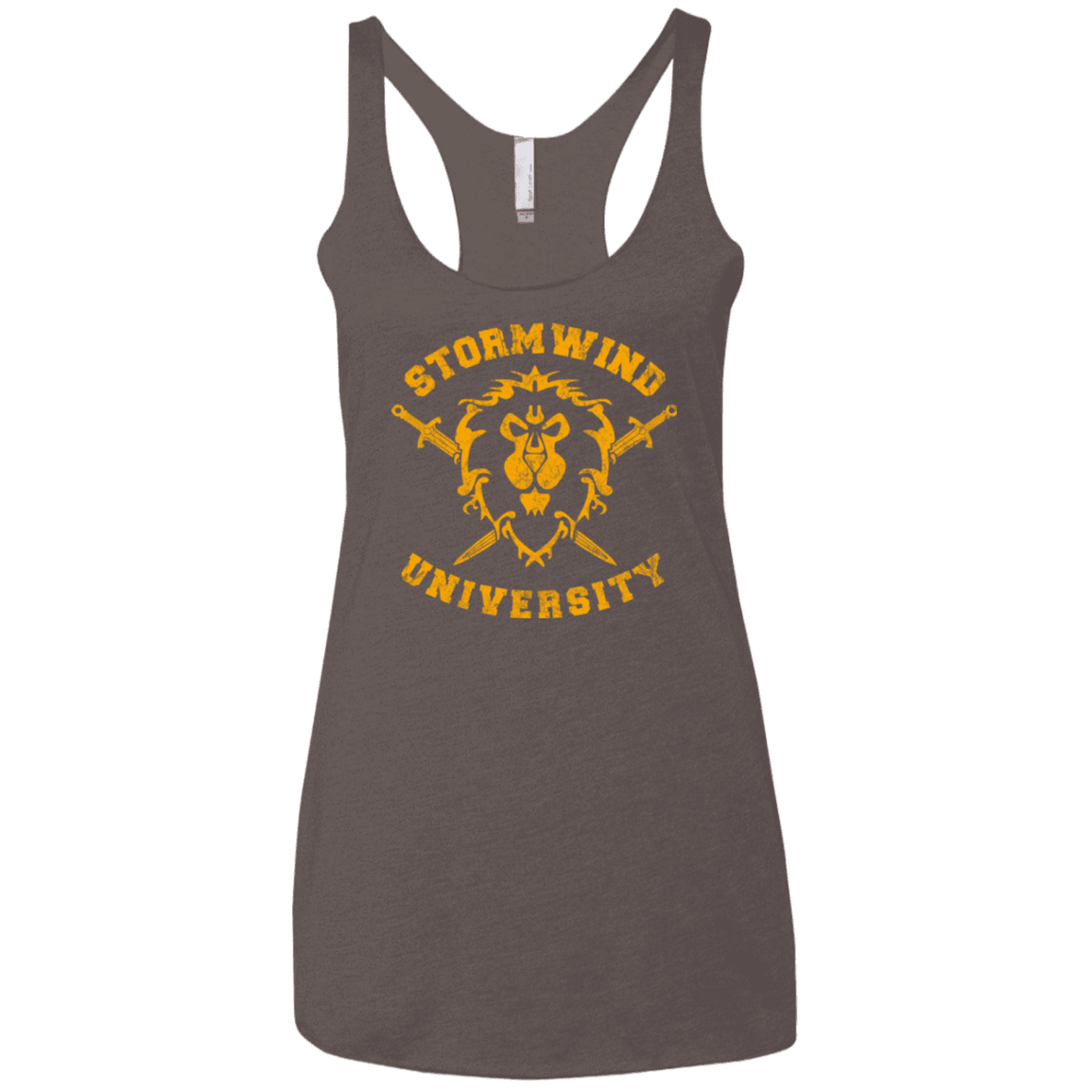 T-Shirts Macchiato / X-Small Stormwind University Women's Triblend Racerback Tank