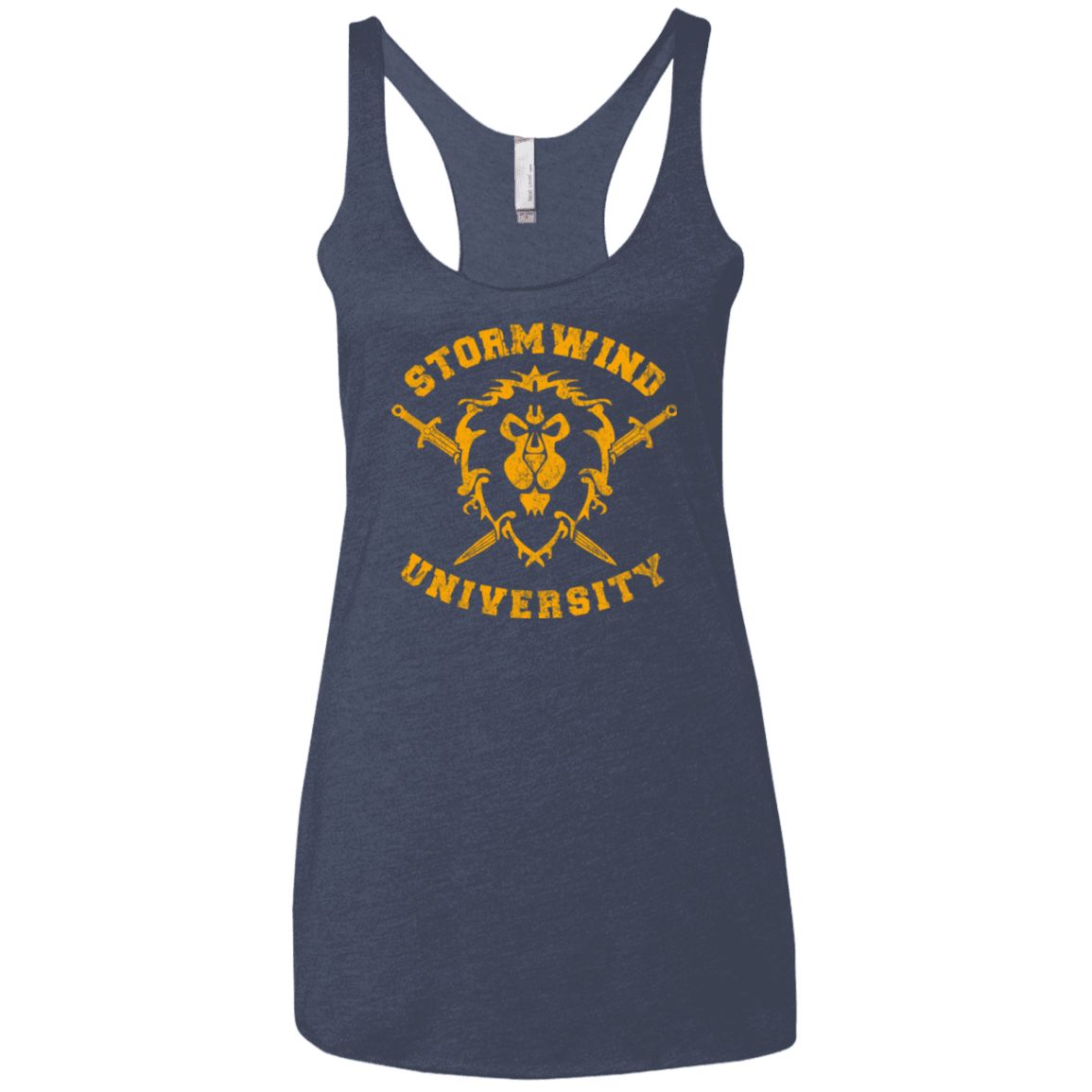 T-Shirts Vintage Navy / X-Small Stormwind University Women's Triblend Racerback Tank