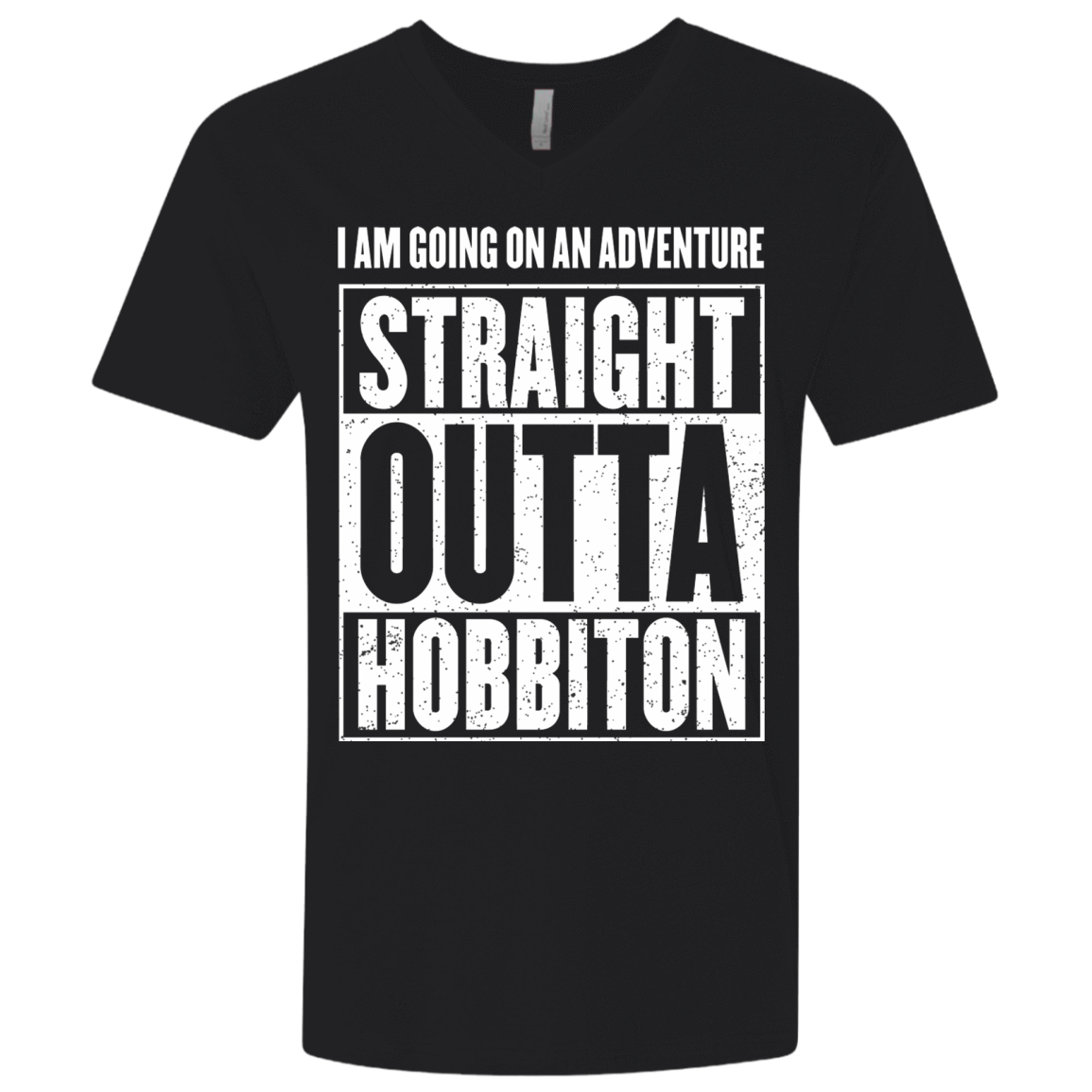 T-Shirts Black / X-Small Straight Outta Hobbiton Men's Premium V-Neck