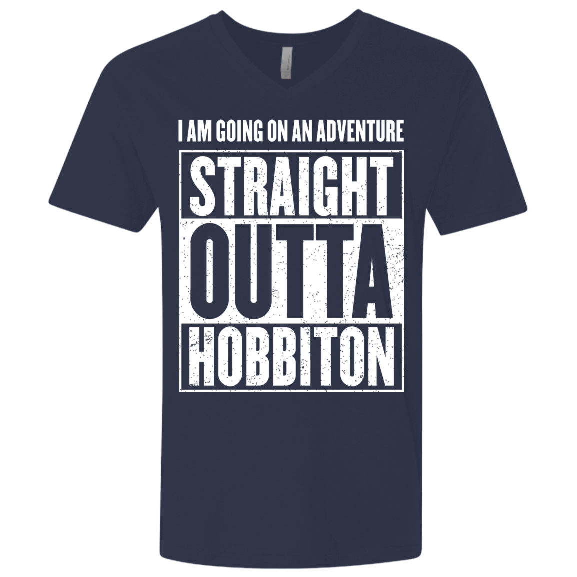 T-Shirts Midnight Navy / X-Small Straight Outta Hobbiton Men's Premium V-Neck