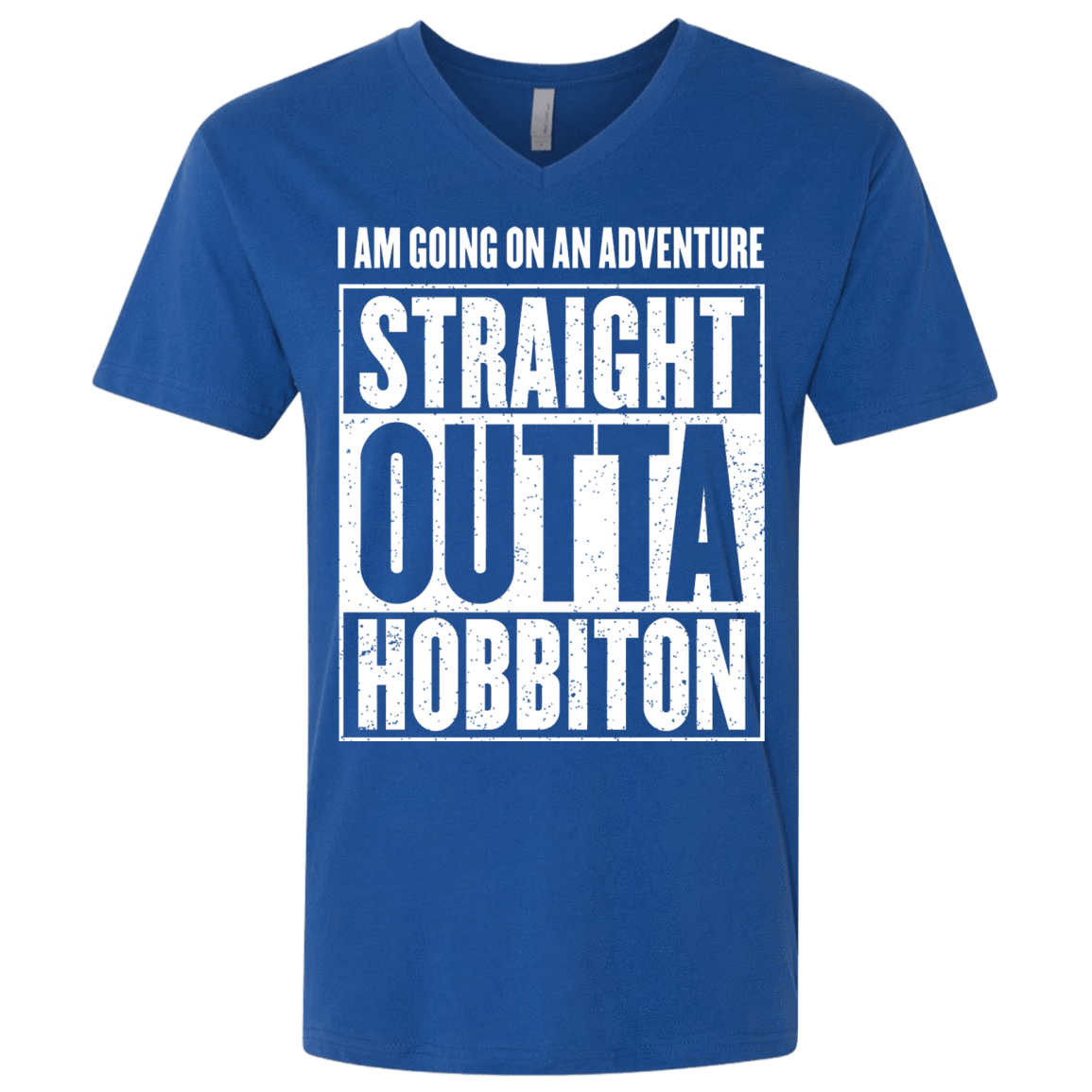 T-Shirts Royal / X-Small Straight Outta Hobbiton Men's Premium V-Neck