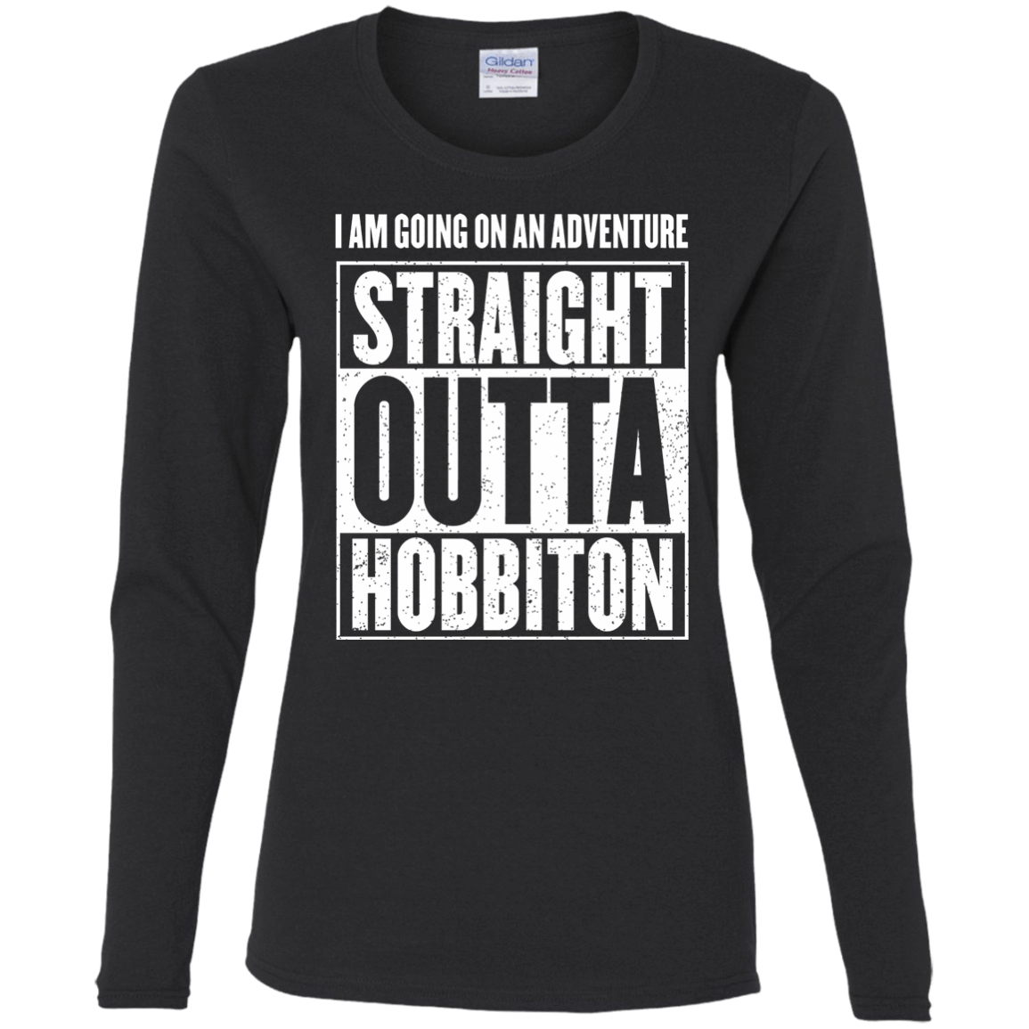 T-Shirts Black / S Straight Outta Hobbiton Women's Long Sleeve T-Shirt