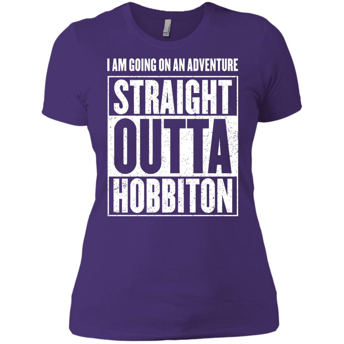 T-Shirts Purple Rush/ / X-Small Straight Outta Hobbiton Women's Premium T-Shirt
