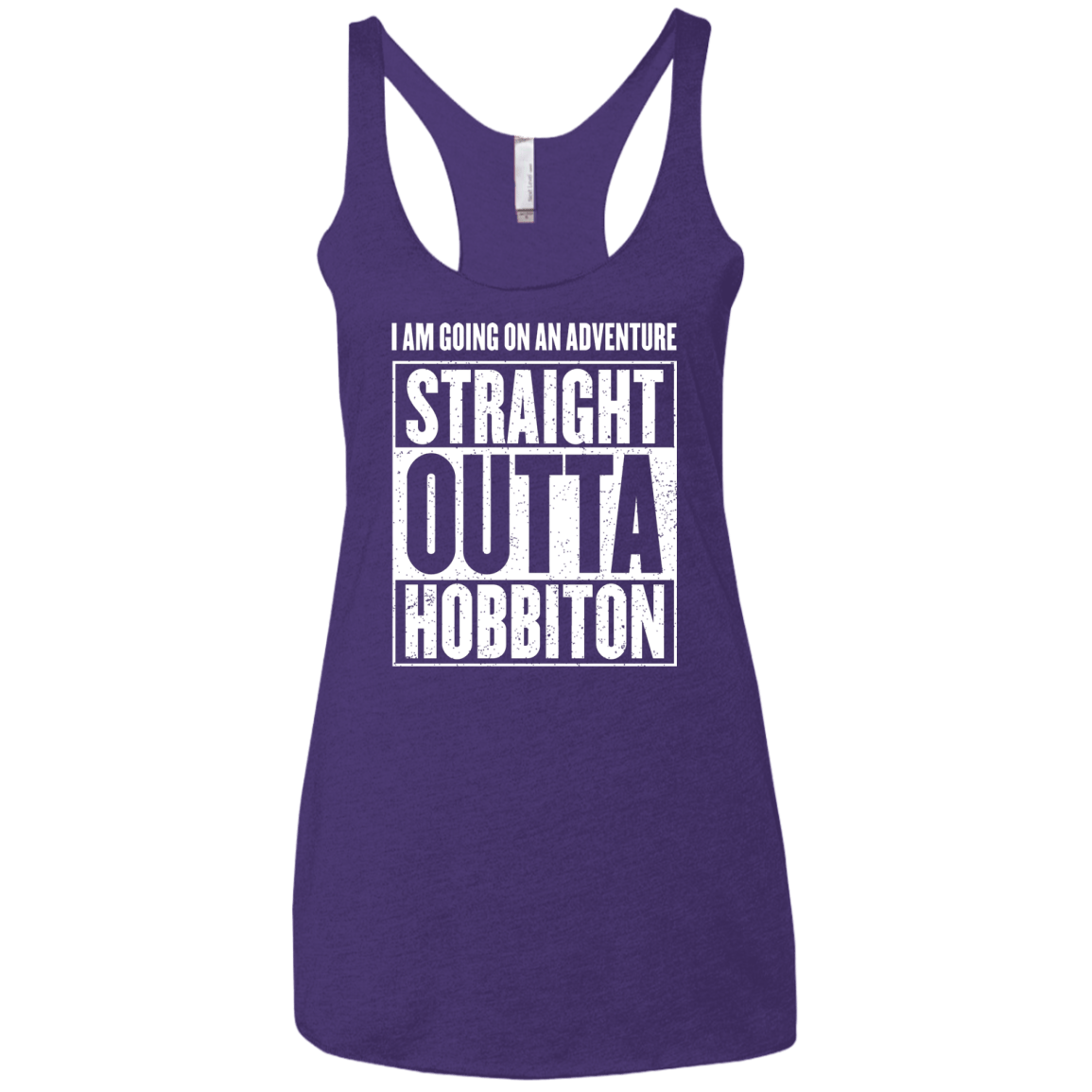 Straight Outta Hobbiton Women's Triblend Racerback Tank