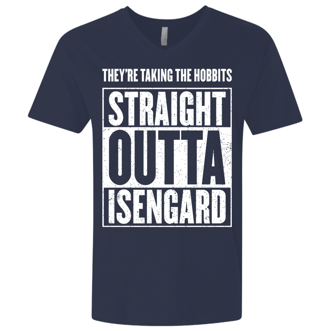 T-Shirts Midnight Navy / X-Small Straight Outta Isengard Men's Premium V-Neck