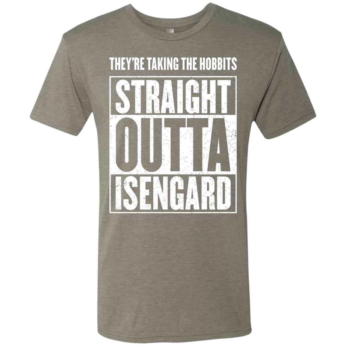 T-Shirts Venetian Grey / S Straight Outta Isengard Men's Triblend T-Shirt