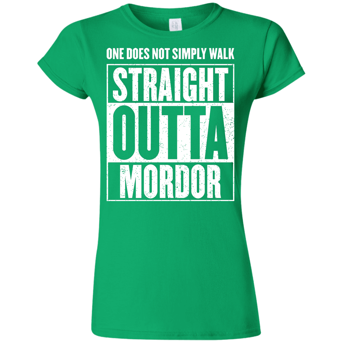 T-Shirts Irish Green / S Straight Outta Mordor Junior Slimmer-Fit T-Shirt
