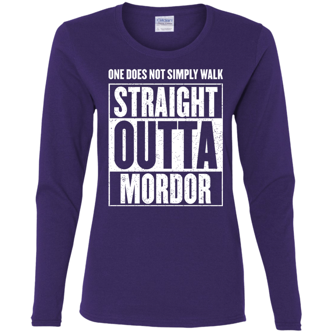 T-Shirts Purple / S Straight Outta Mordor Women's Long Sleeve T-Shirt