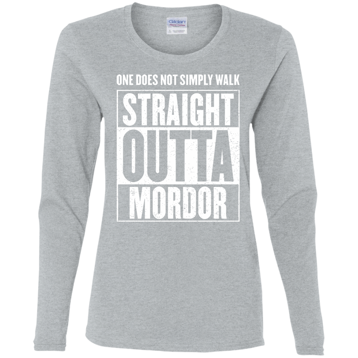 T-Shirts Sport Grey / S Straight Outta Mordor Women's Long Sleeve T-Shirt