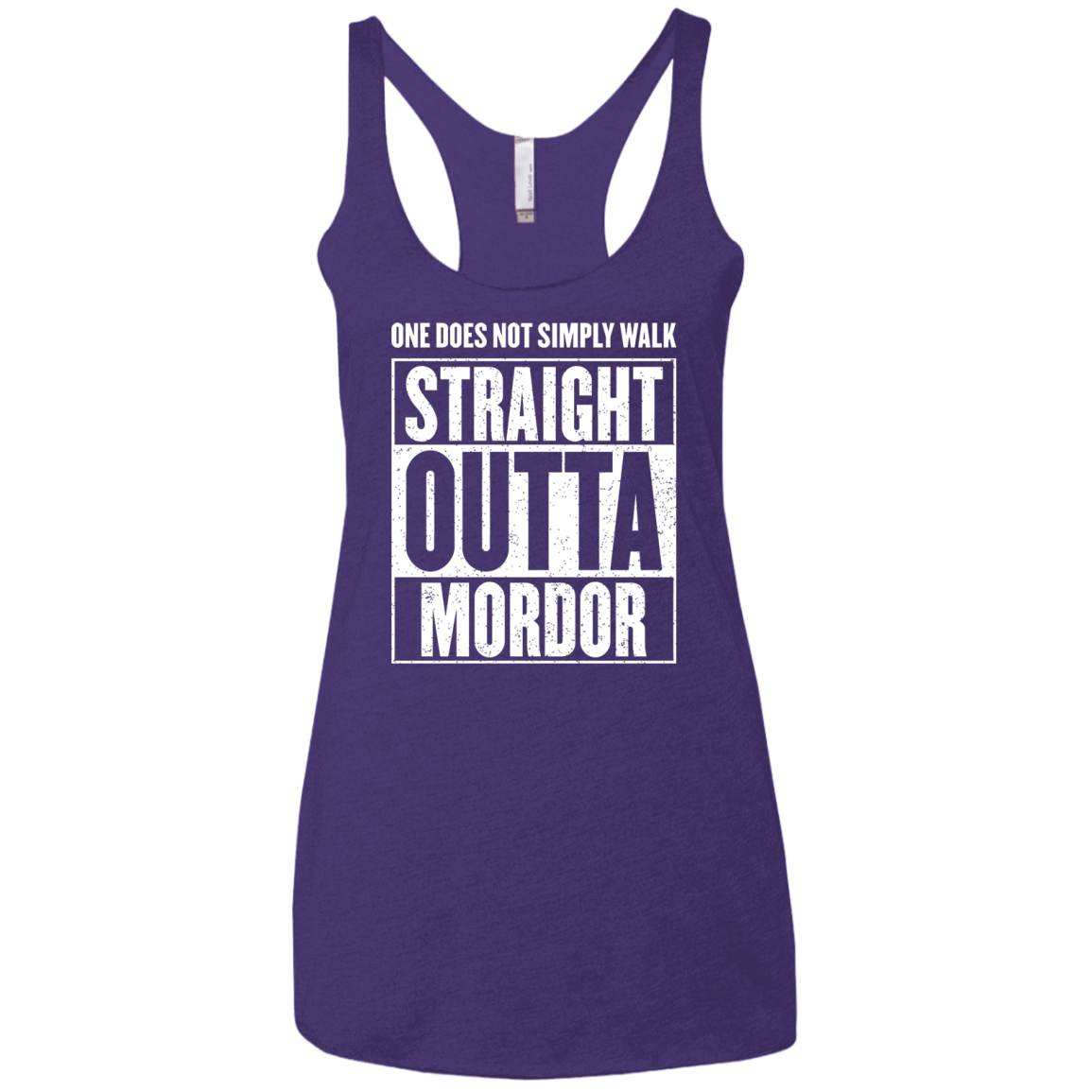 Straight Outta Mordor Women's Triblend Racerback Tank