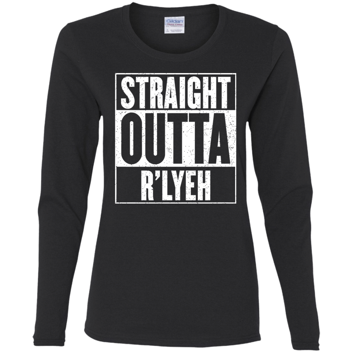 T-Shirts Black / S Straight Outta R'lyeh Women's Long Sleeve T-Shirt