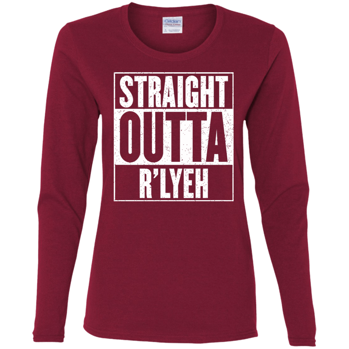 T-Shirts Cardinal / S Straight Outta R'lyeh Women's Long Sleeve T-Shirt