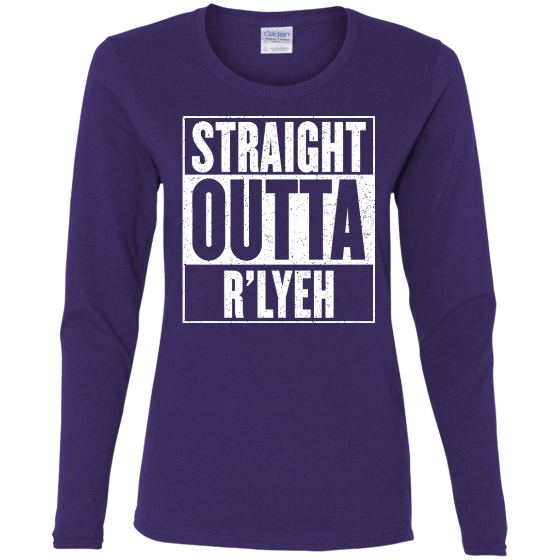 T-Shirts Purple / S Straight Outta R'lyeh Women's Long Sleeve T-Shirt