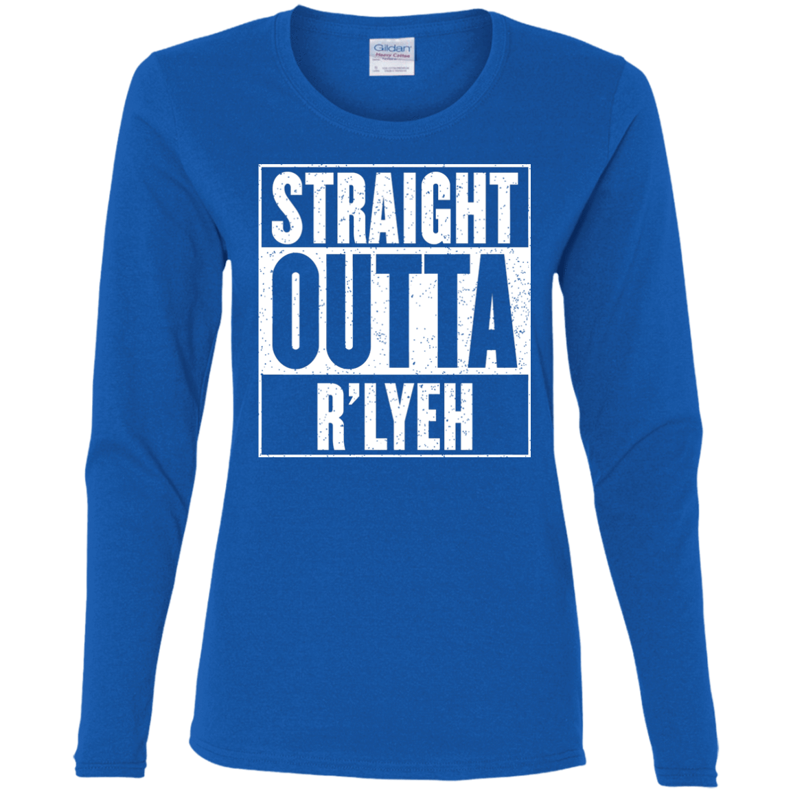 T-Shirts Royal / S Straight Outta R'lyeh Women's Long Sleeve T-Shirt
