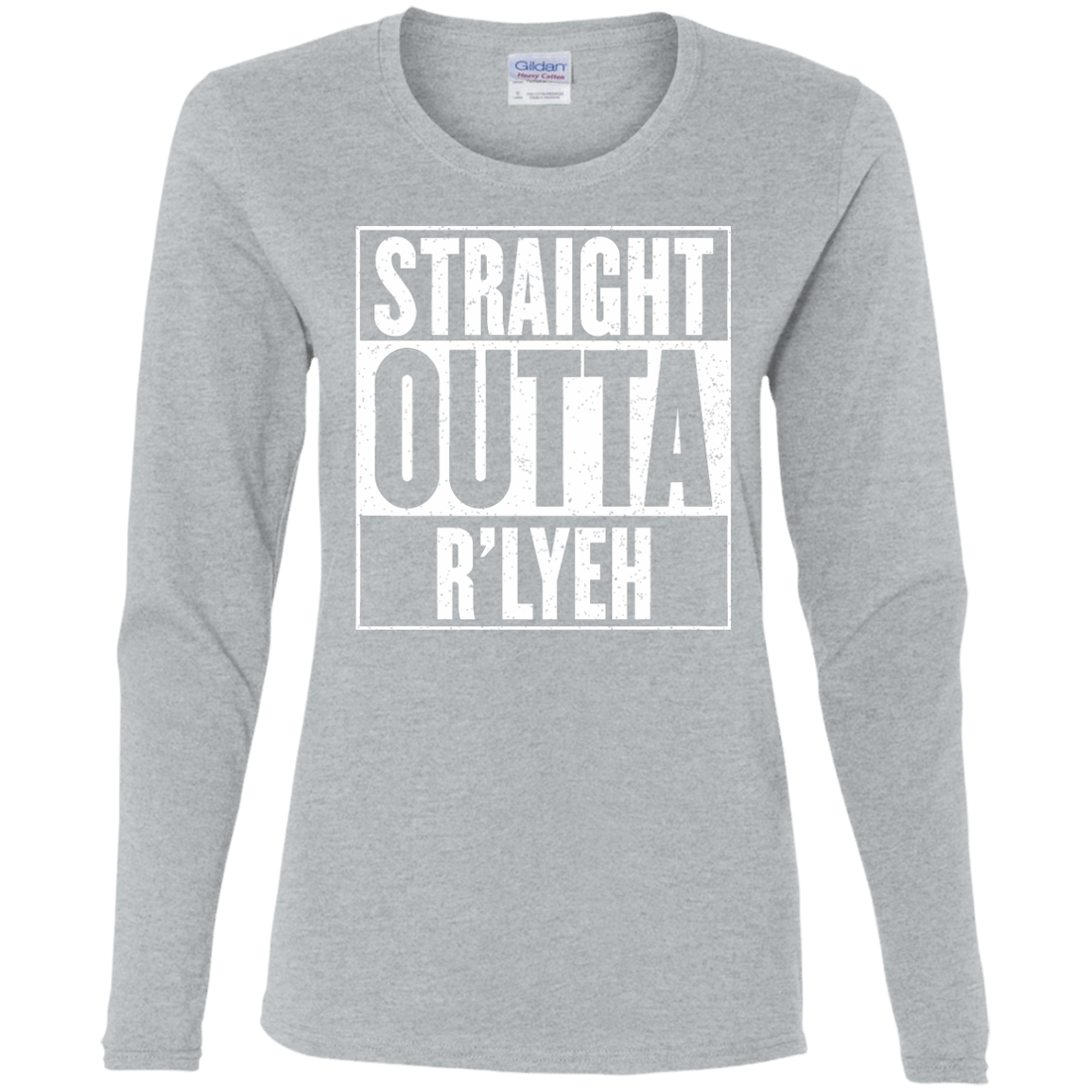 T-Shirts Sport Grey / S Straight Outta R'lyeh Women's Long Sleeve T-Shirt