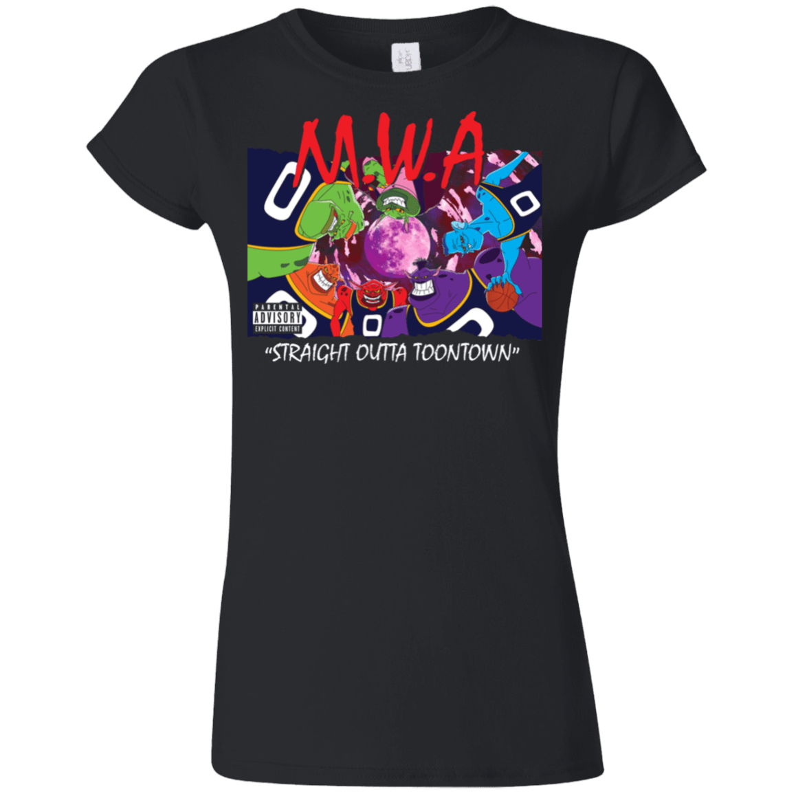 T-Shirts Black / S Straight Outta Toontown Junior Slimmer-Fit T-Shirt