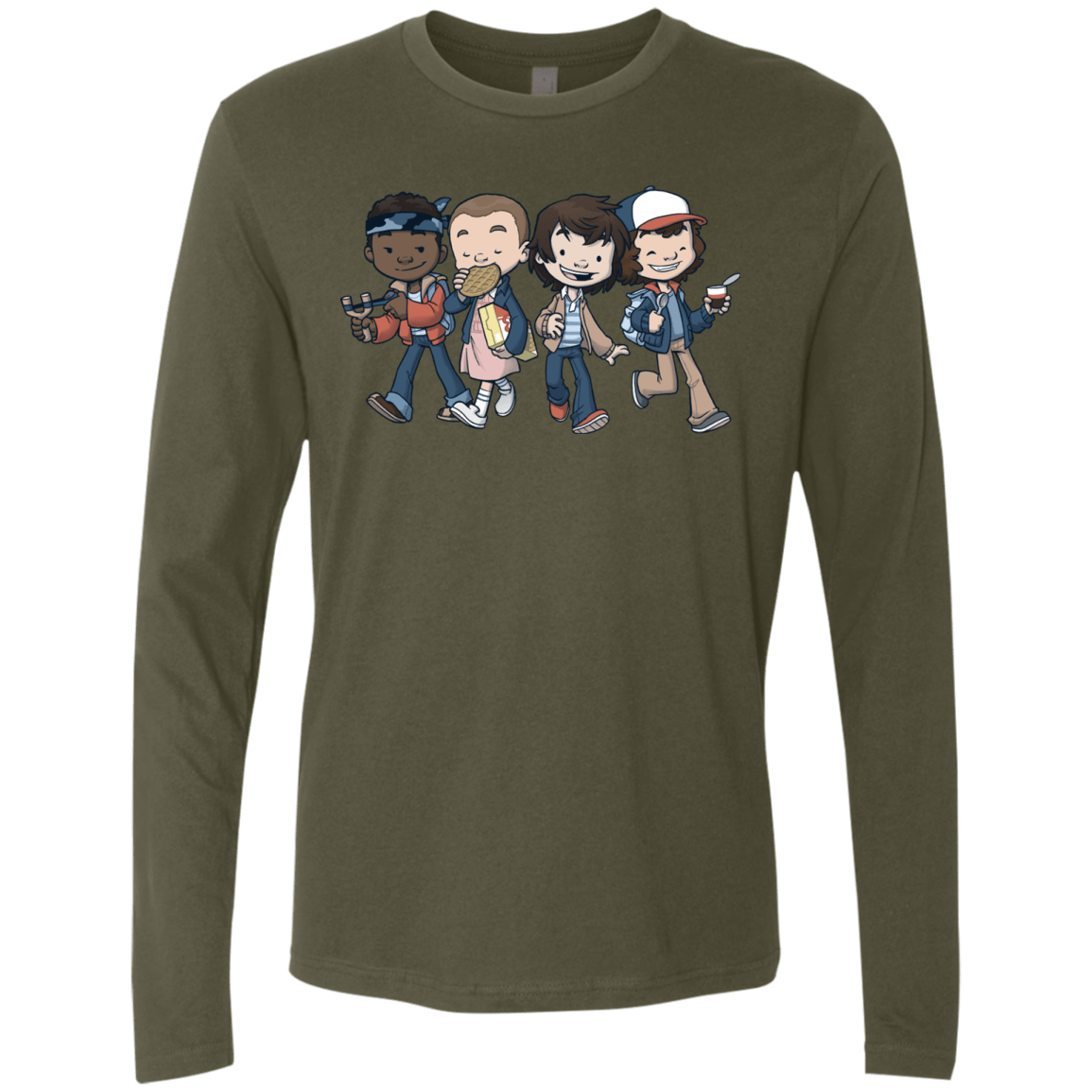 T-Shirts Military Green / Small Strange BFF Men's Premium Long Sleeve