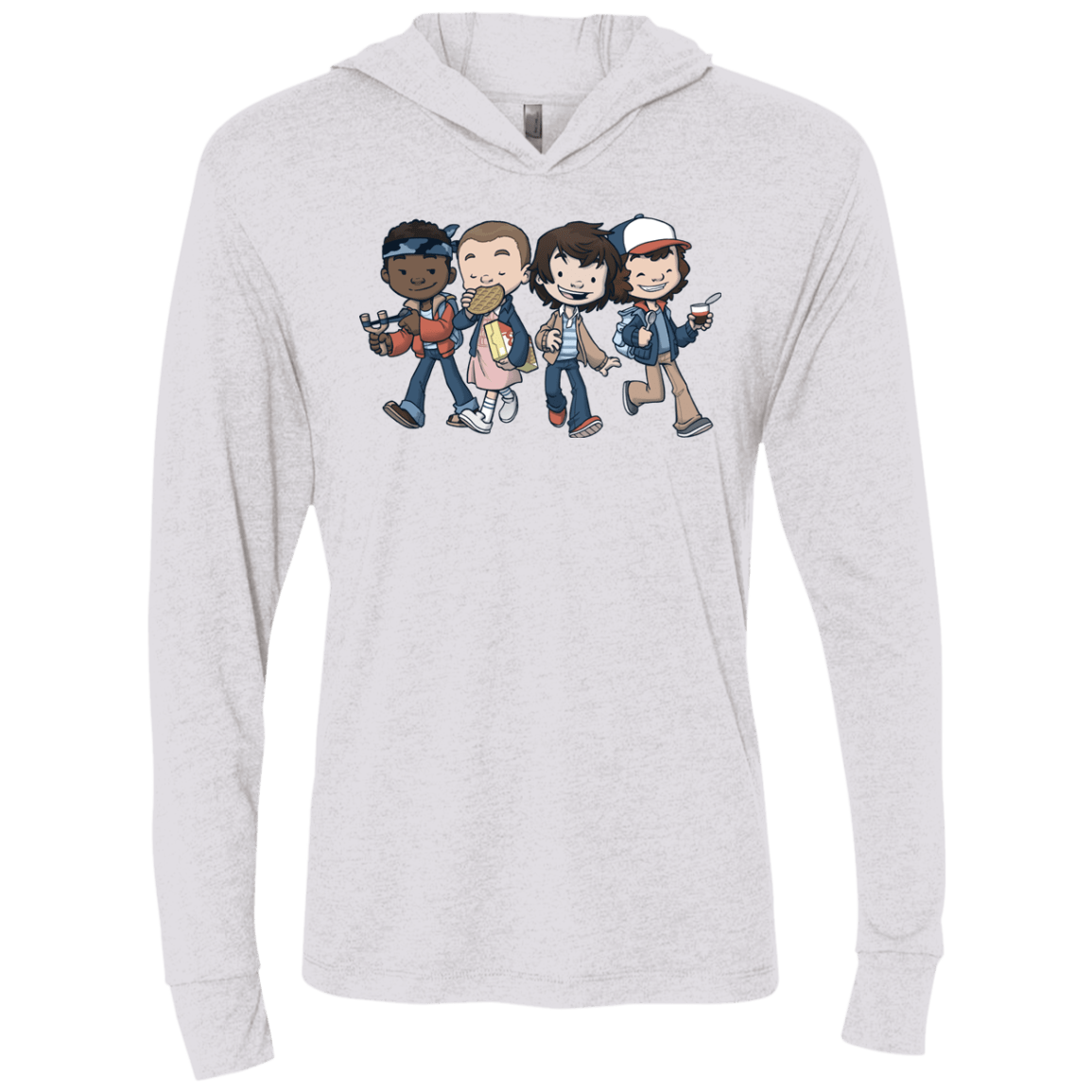 T-Shirts Heather White / X-Small Strange BFF Triblend Long Sleeve Hoodie Tee