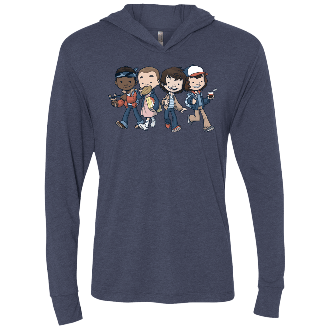 T-Shirts Vintage Navy / X-Small Strange BFF Triblend Long Sleeve Hoodie Tee