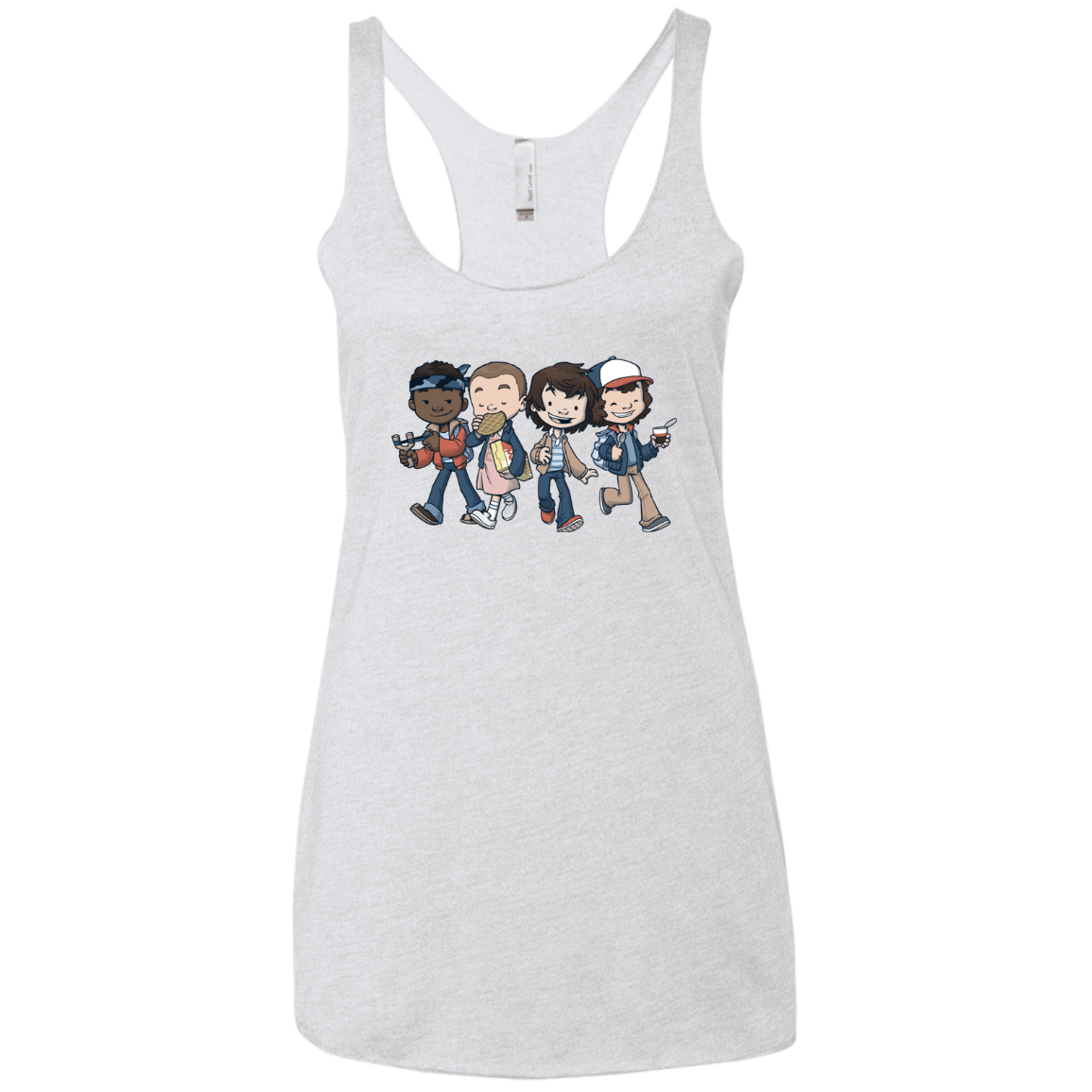 T-Shirts Heather White / X-Small Strange BFF Women's Triblend Racerback Tank