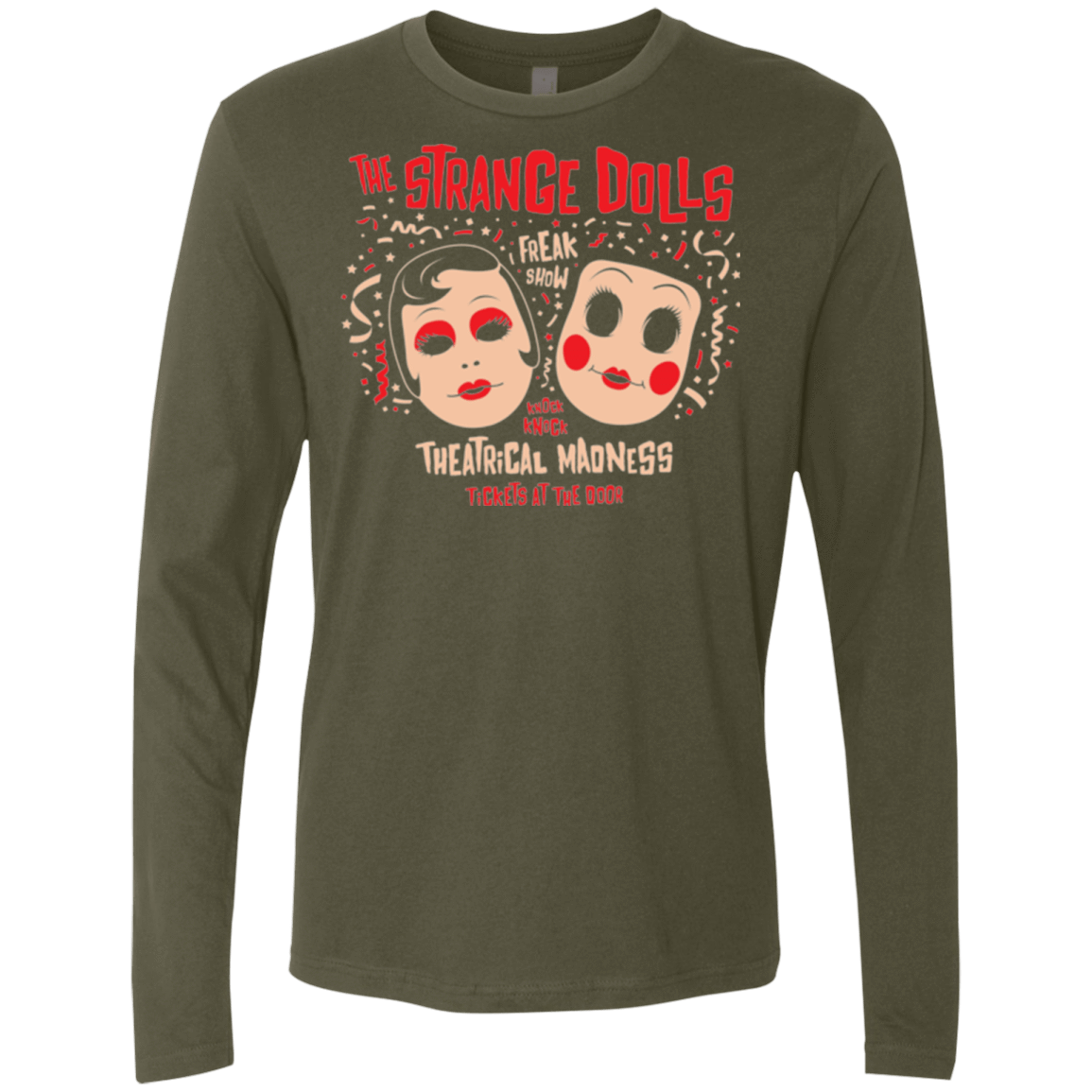 T-Shirts Military Green / Small STRANGE DOLLS Men's Premium Long Sleeve